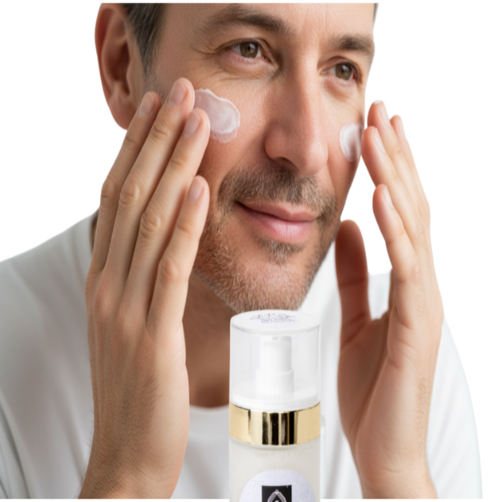 Organic Two-Step Anti-Aging System Facial Wash and Moisturizer  - For MEN