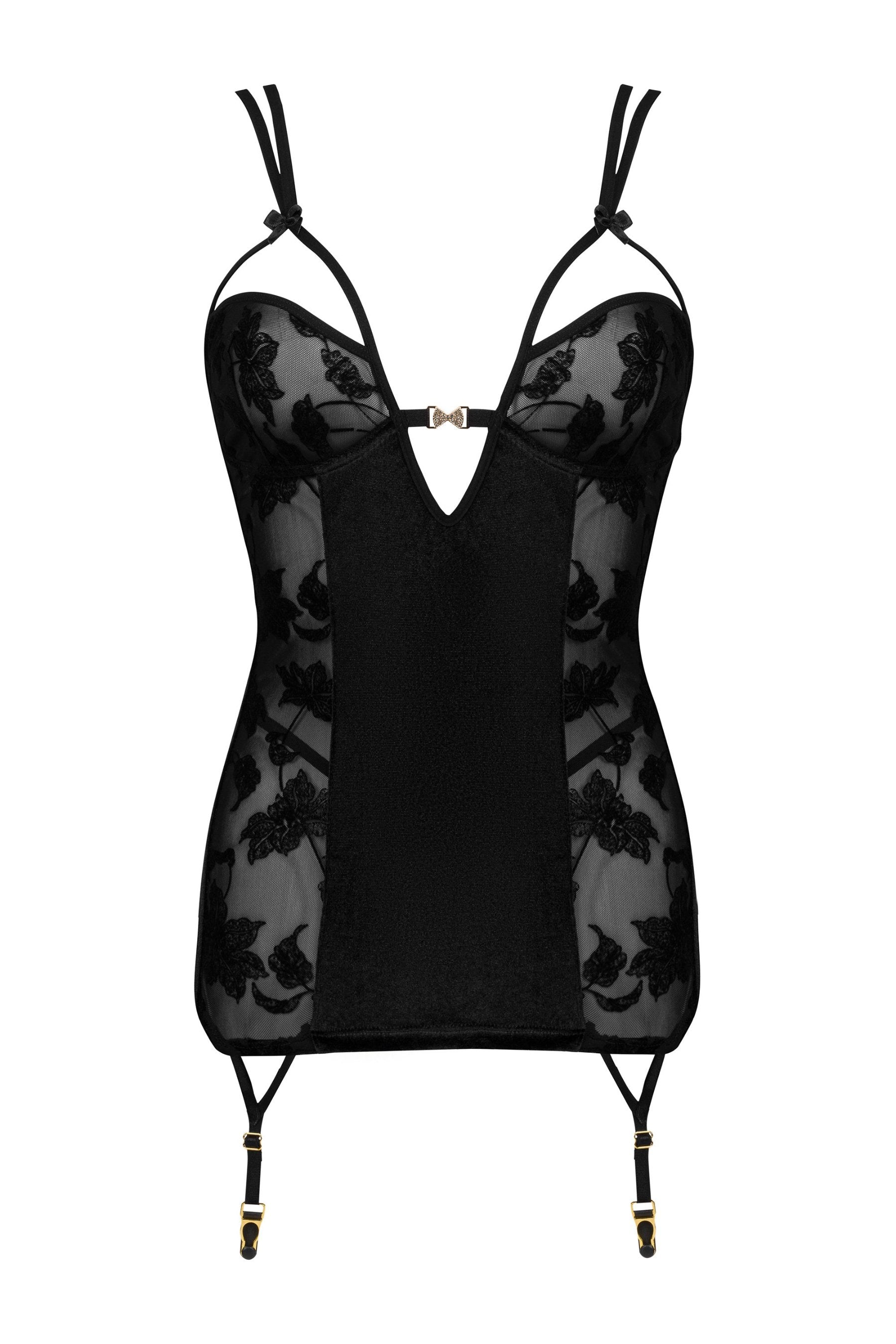 Beauty Night Xiomara Delicate Lace & Velvet Chemise