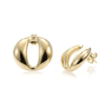 Olivia Sculptural Dome Earrings Gold