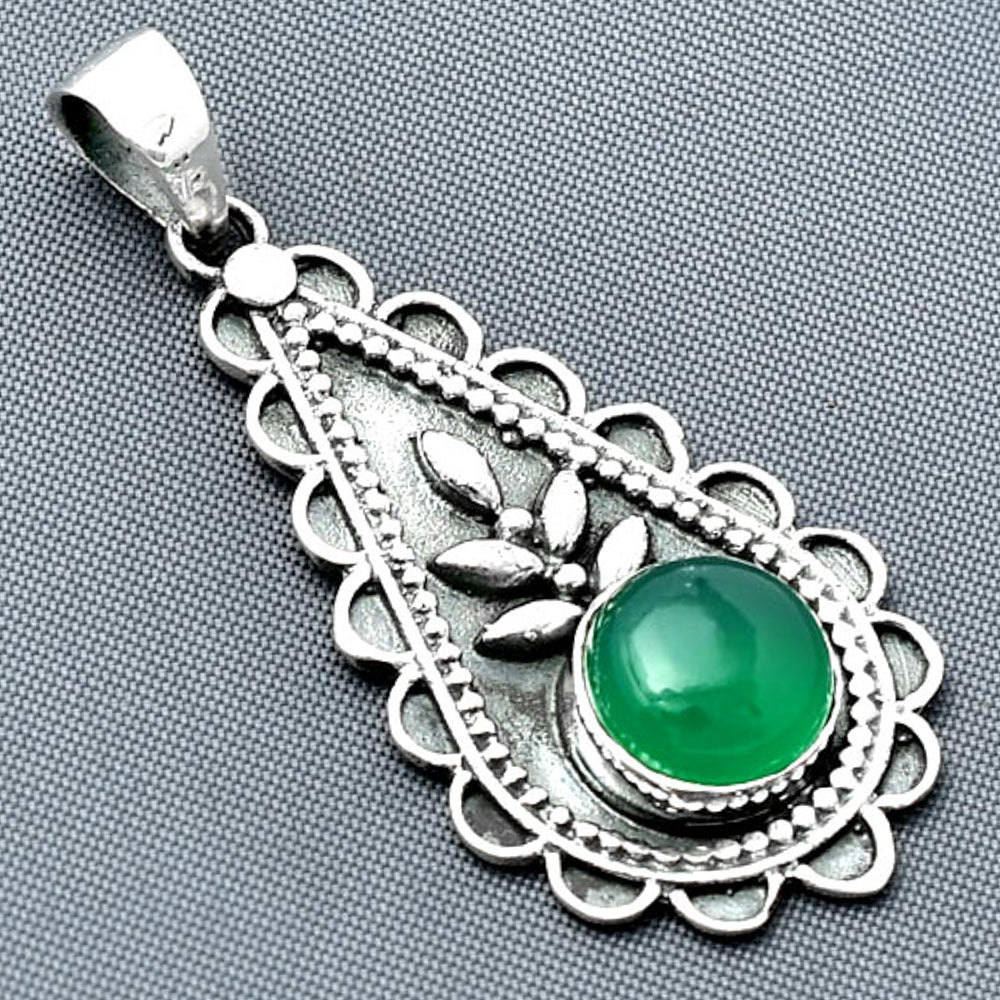 Natural Green Onyx Pendant P-1033 SDP137928