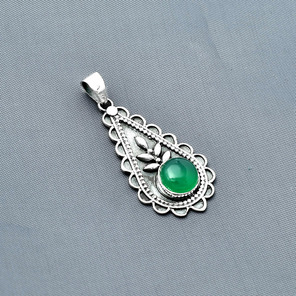 Natural Green Onyx Pendant P-1033 SDP137928